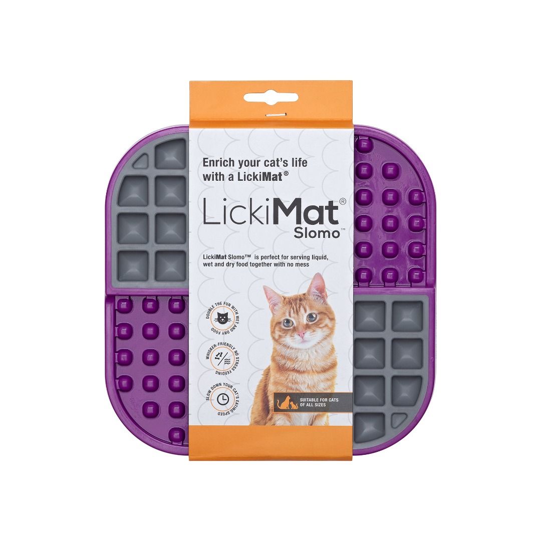 LickiMat Slomo Cat Slow Feeder Mat Collection Lick Mat, AntiBloat