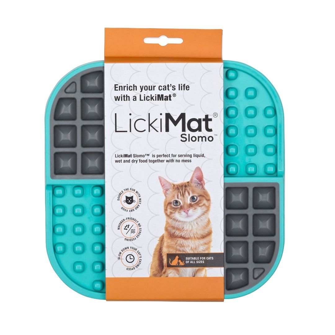 LickiMat Slomo Cat Slow Feeder Mat Collection Lick Mat, AntiBloat