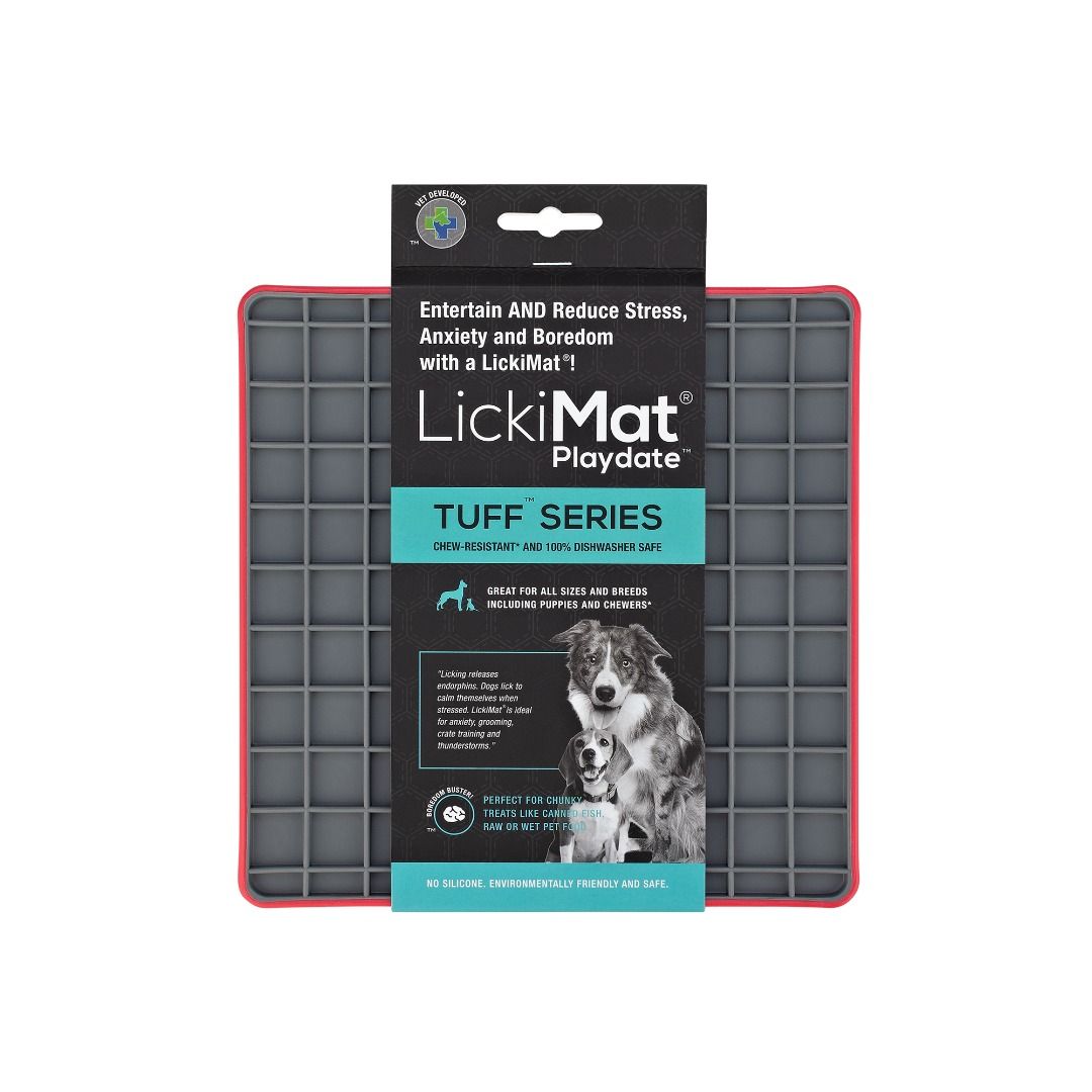 LickiMat Tuff Playdate Slow Feeder Mat Collection Lick Mat Slow