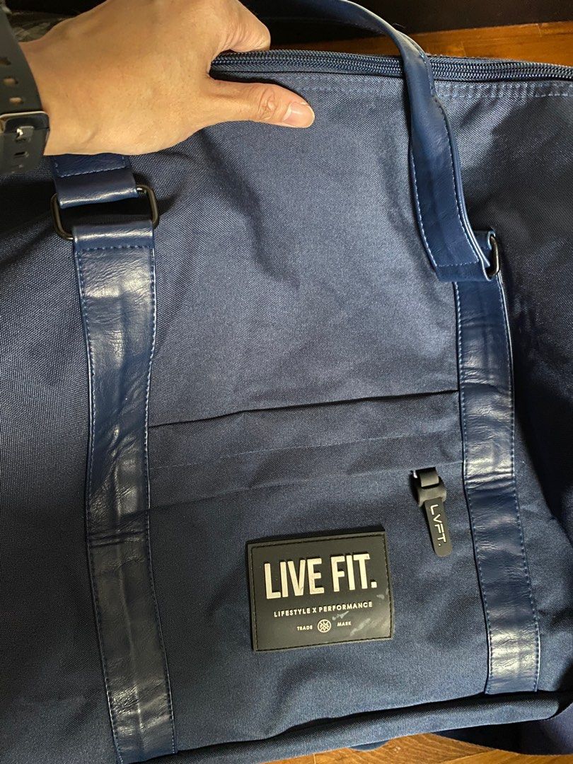 Livefit Apparel vector duffel bag navy blue LVFT Men s Fashion
