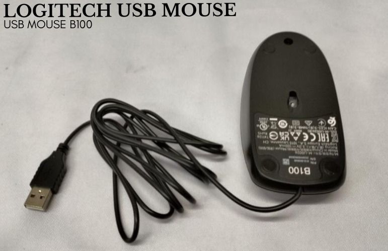 Logitech B100 Three Button USB Optical Mouse with Scroll Wheel on Carousell