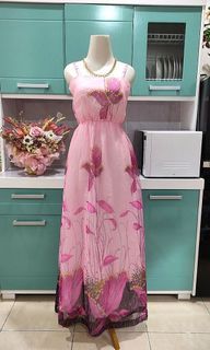 Long Dress /Beach Dress/3D pink Lembut