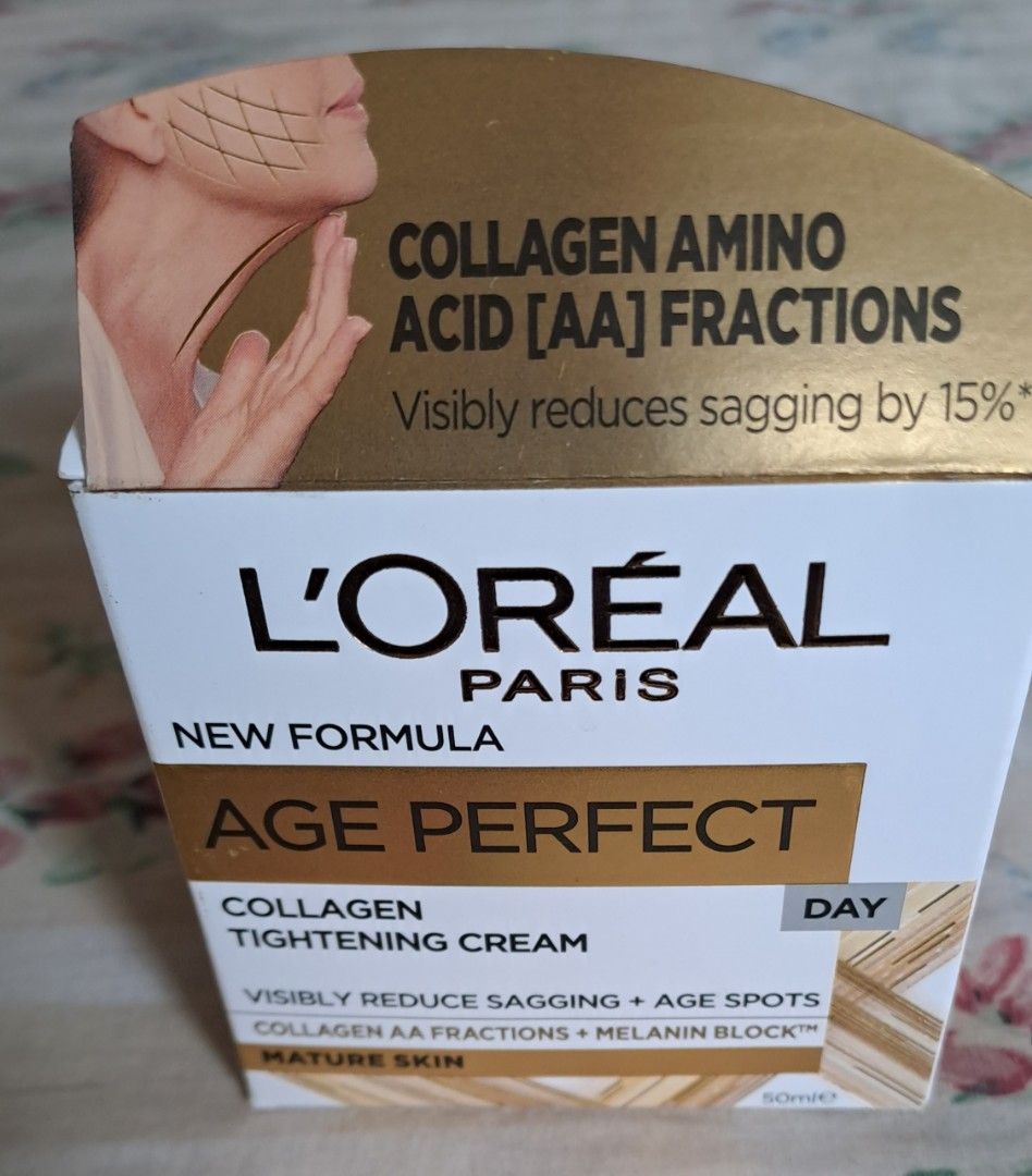 Loreal Collagen Tightening Cream (Category: Face Care) located in Cainta. Submitted by mama.sells (Listing ID 1231135085, Image 1). Description: L'oreal Age Perfect (50+) Collagen Tightening Cream (day) 50 ml Brand new, sealed in its orig box Pasalubong from Australia.