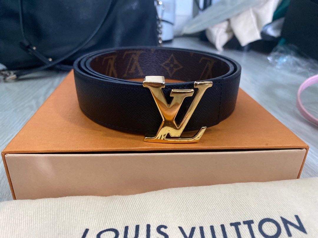 Louis Vuitton Brown/Black Monogram Illusion Pyramid Reversible Belt 95CM Louis  Vuitton