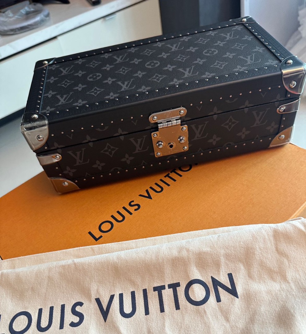 LOUIS VUITTON watch case bag coffret 8 Montre trunk monogram