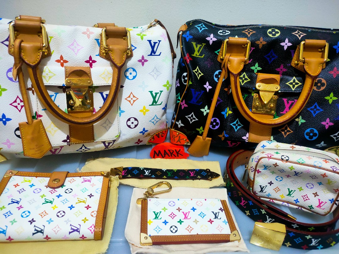 AUTHENTIC LV LOUIS VUITTON Black Multicolor Takashi Murakami Mini HL Speedy  Nano Bag 💙 , Luxury, Bags & Wallets on Carousell