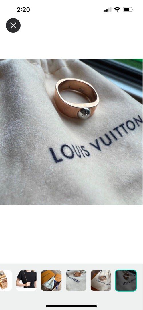 Louis Vuitton men ring M size, Men's Fashion, Watches & Accessories,  Scarves on Carousell