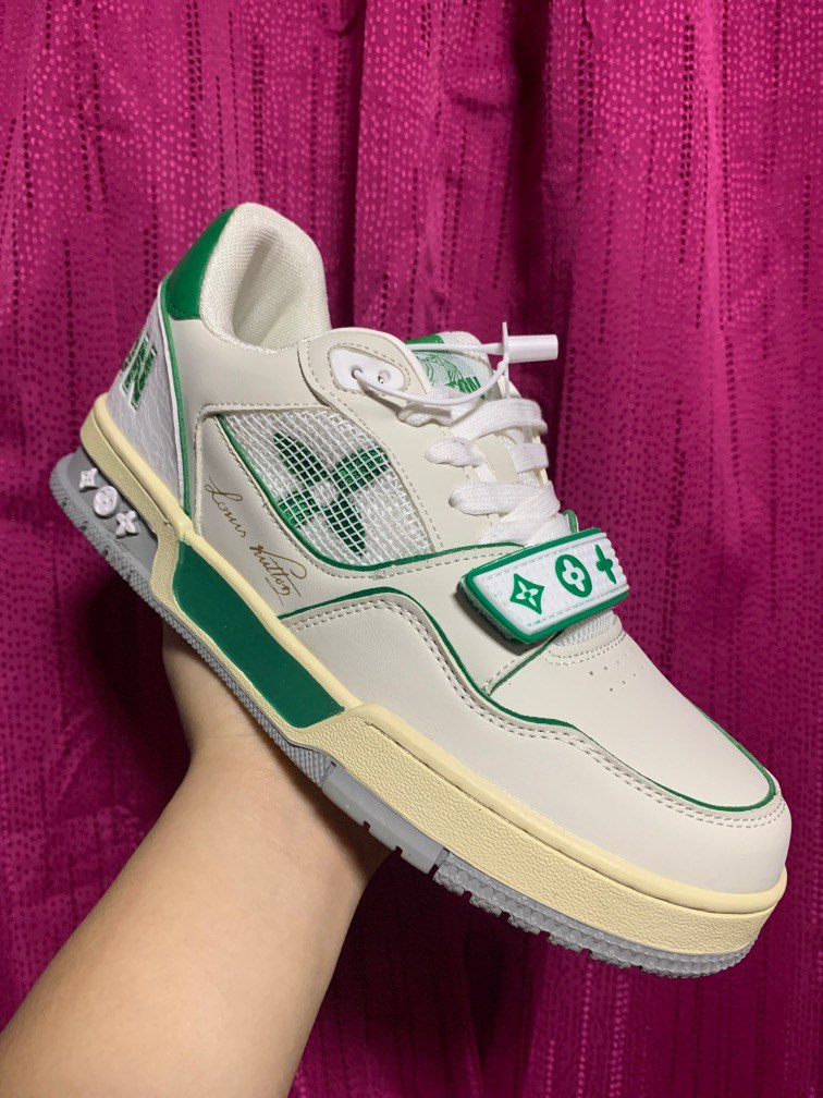 Louis Vuitton Trainers Green And Pink