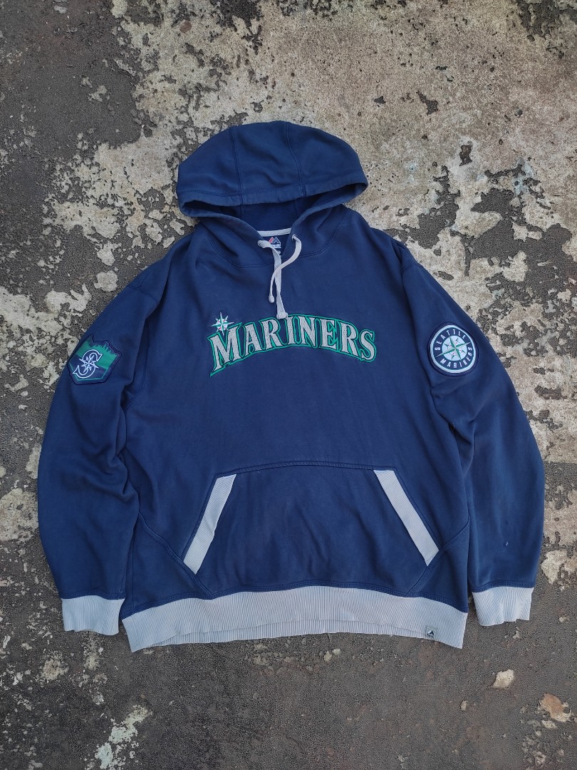 Majestic Embroidered Seattle Mariners Hoodie SWEATER Adult XL Extra Large