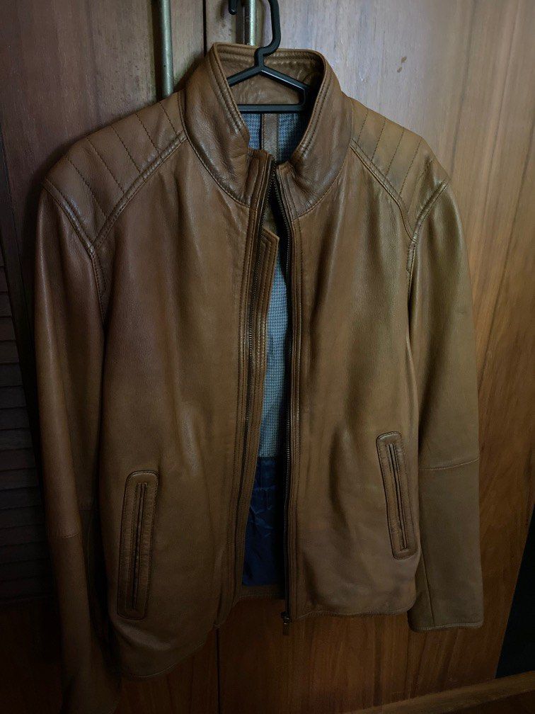 Massimo dutti leather best sale shirt