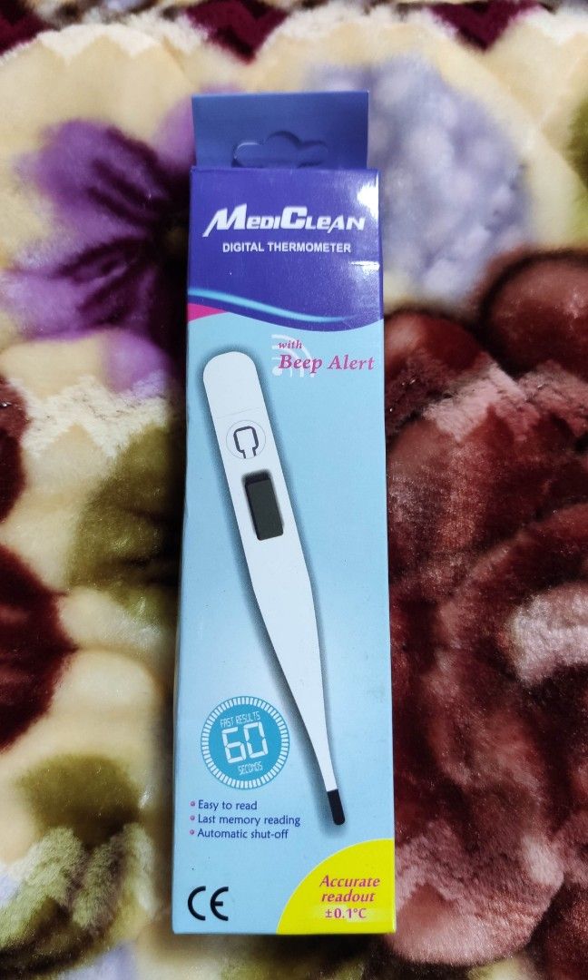 MediClean Digital Thermometer with Beep Alert, Health & Nutrition