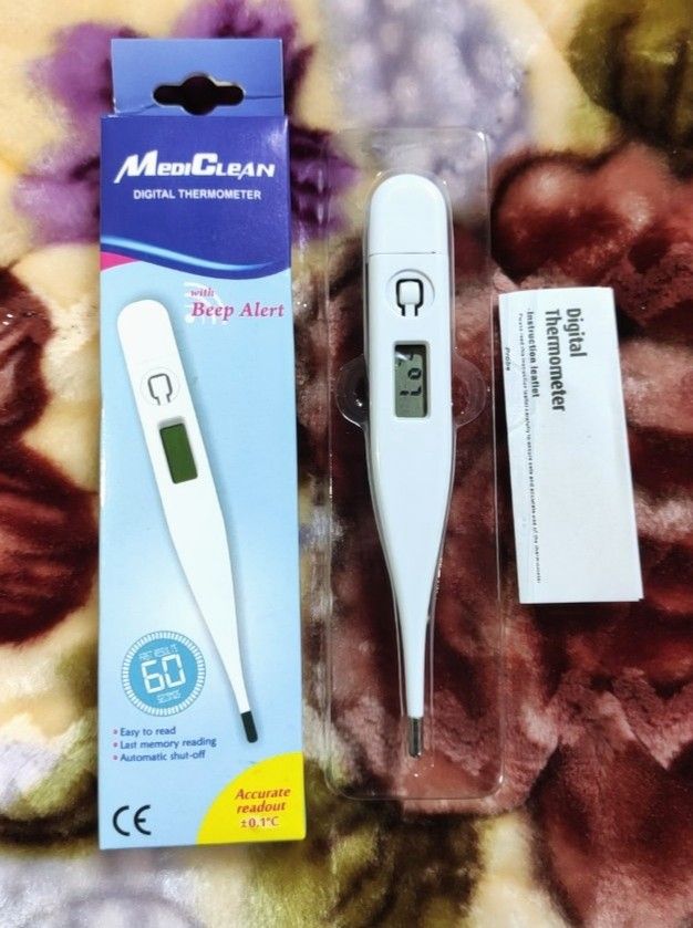 MediClean Digital Thermometer with Beep Alert, Health & Nutrition
