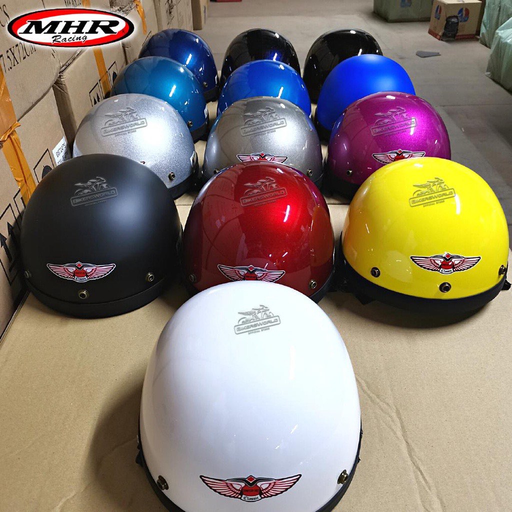 Mhr half helmet, Motorcycles, Motorcycle Apparel on Carousell