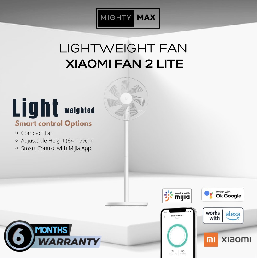 Xiaomi Smart standing Fan 2 lite Natural Wind breeze Full English set ...