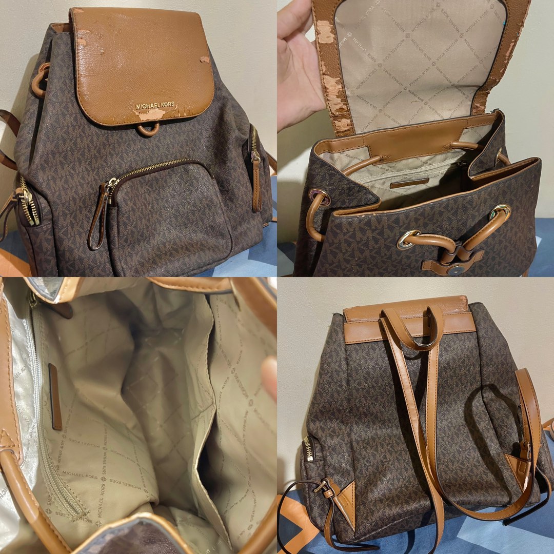 Michael Kors Abbey Large Backpack Women s Fashion Bags Wallets Backpacks on Carousell