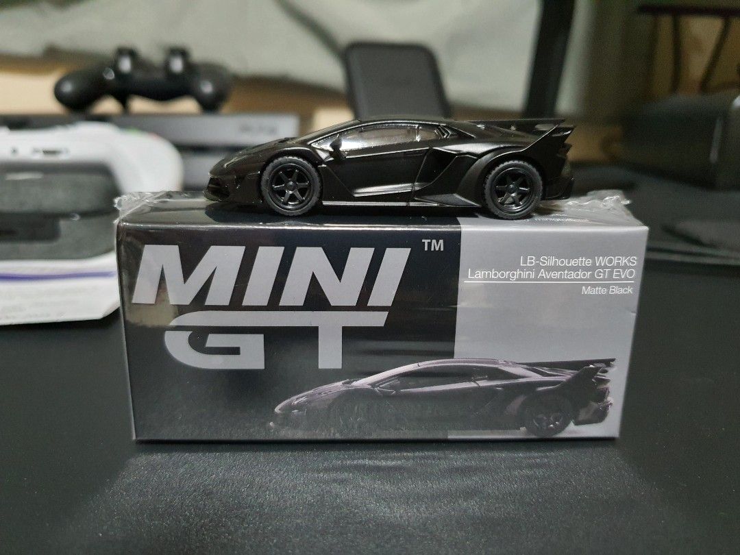 Mini GT Lamborghini LB-Silhouette Works Aventador GT EVO Matte Black (
