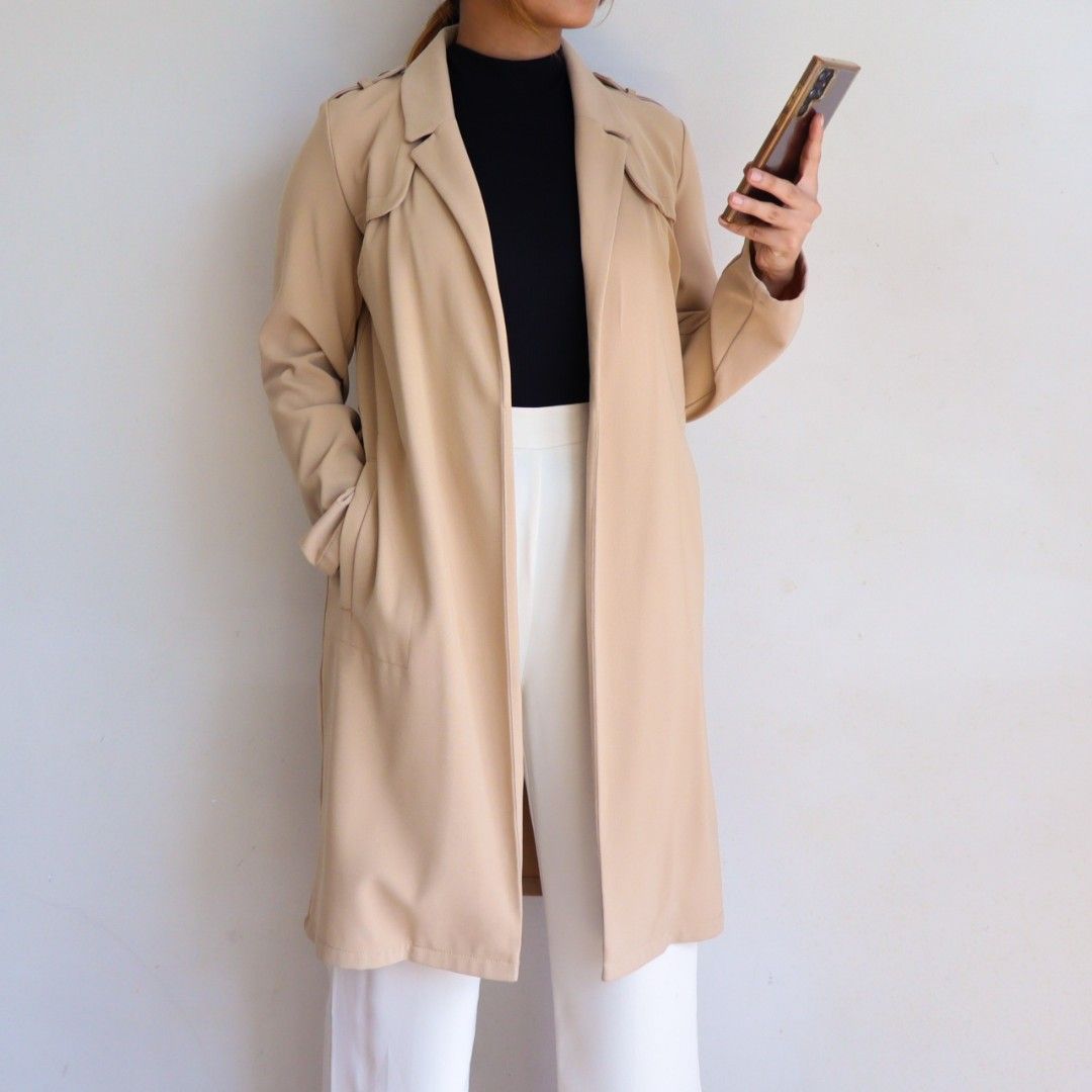 Miss selfridge outlet beige coat