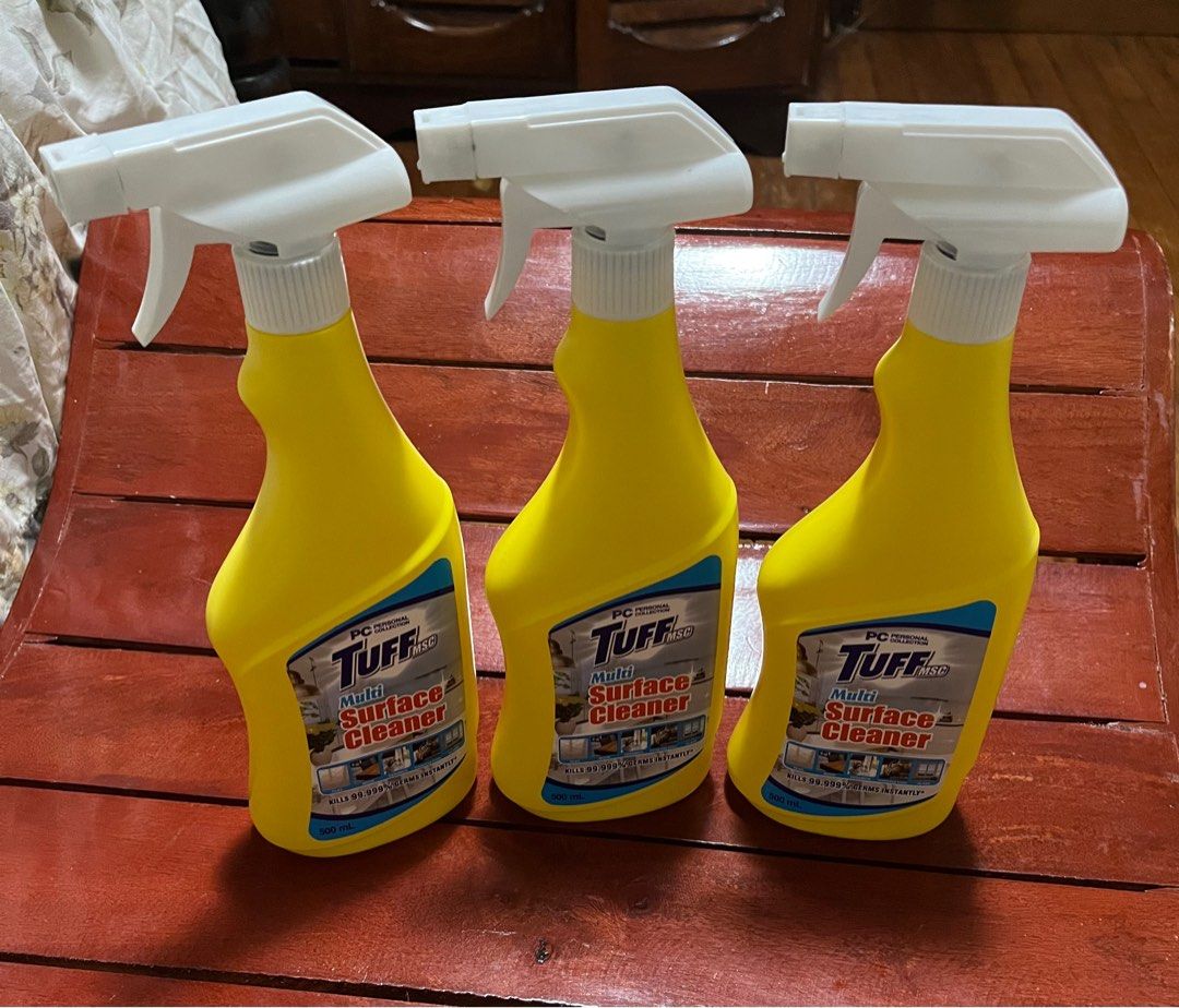 Multi-Surface Cleaner TUFF Personal Collection (Category: Cleaning Tools & Supplies) located in Paranaque City. Submitted by nm_essentials (Listing ID 1231207951, Image 2). Description: PERSONAL COLLECTION TUFF MSC Multi-Surface Cleaner Keeping your home spick and span is easy with Tuff Multi-Surface Cleaner. BIODEGRADABLE PACKAGING Kills 99.999% germs 🦠 instantly Ideal for tiles, wood, ceramics, stainless steel and glass 500 mL P184.00.