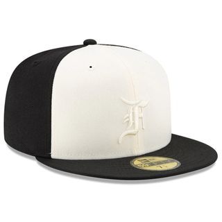 New Era Fear of God FOG 59Fifty Fitted Cap Hat size 7 3/8 Cream Black