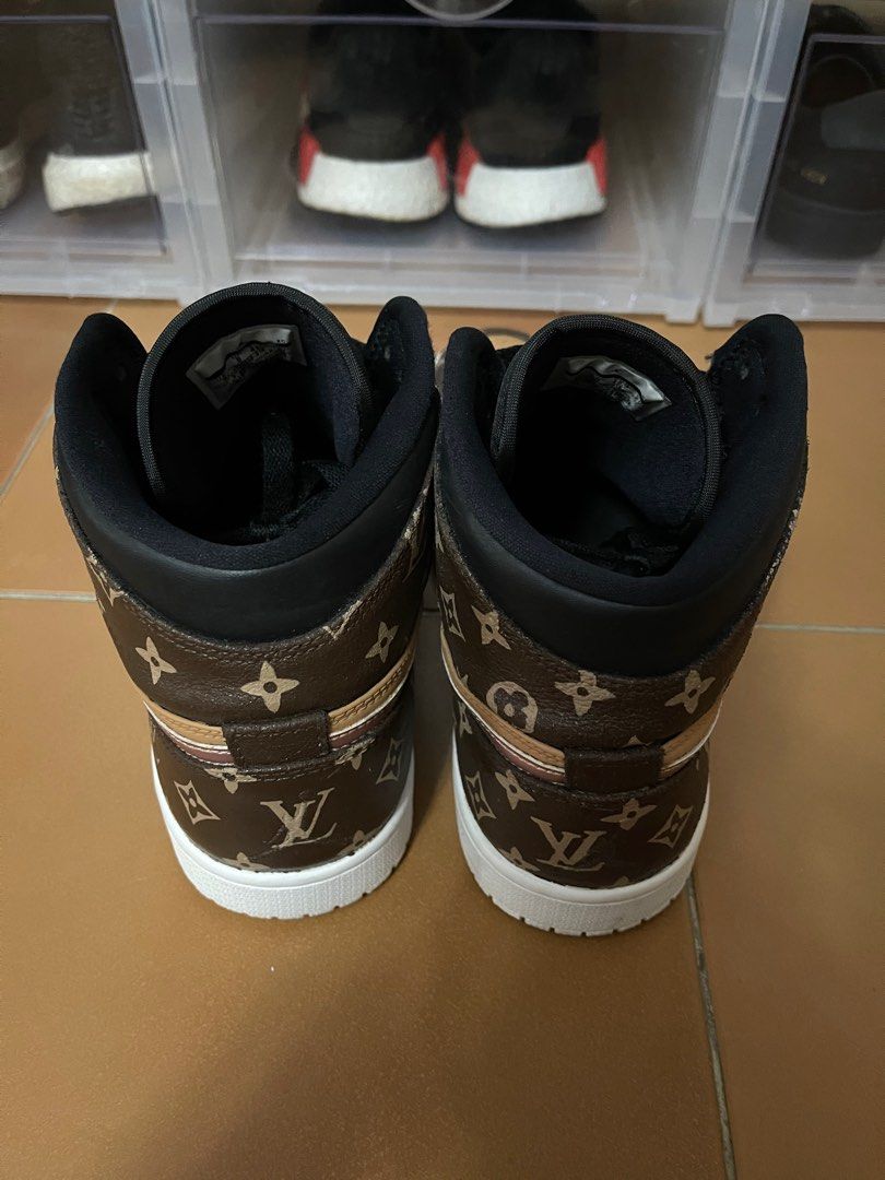 Nike Air Jordan 1 Custom - LV Print (US 9), Luxury, Sneakers & Footwear on  Carousell