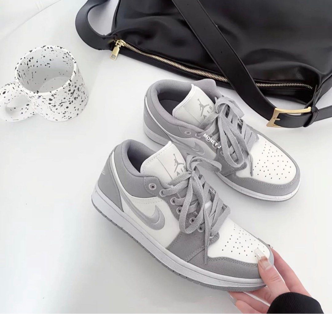 Low top gray jordans clearance