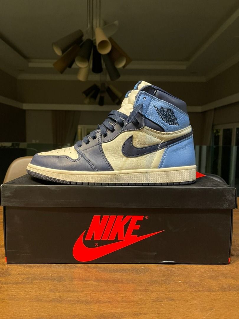 NIKE Air Jordan 1 Retro High Obsidian UNC Men s Fashion Footwear