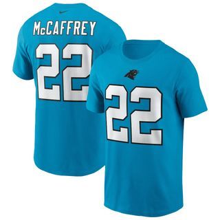 Nike Carolina Panthers #22 McCaffrey Blue Shirt