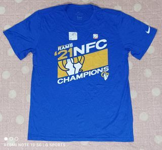 NIKE Dri-fit LA Rams 2021 NFC Champs Blue Shirt