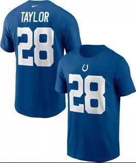 Nike Men's Indianapolis Colts Jonathan Taylor #28 Gym Blue T-Shirt
