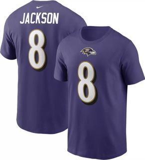 NIKE NFL Baltimore Ravens #8 Jackson Purple Shirt