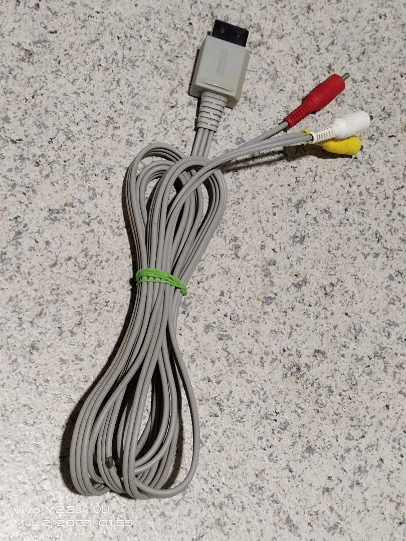 Nintendo Wii AV cable, Video Gaming, Gaming Accessories, Cables