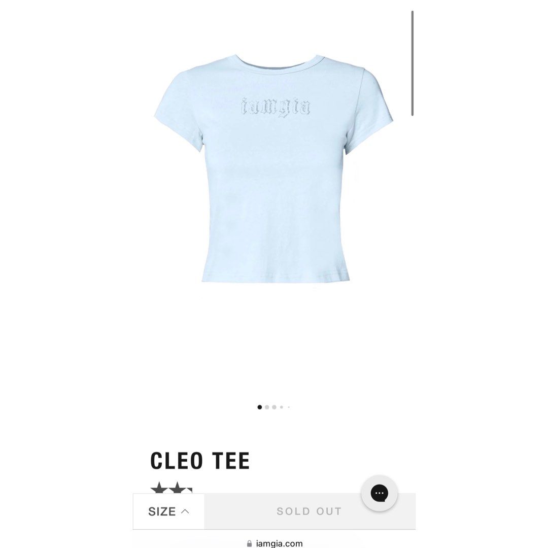 ‼️ONHAND‼️ IAMGIA ~ Cleo tee (Category: Shirts) located in Cebu City. Submitted by angel.energyph2 (Listing ID 1231232853, Image 2). Description: 🏷️ ₱1400 each Retail: sold out Brand new without tag! White in Size S available ONHAND! Blue and beige are available for preorder (size S only) 🤍 true to size. Limited stock available Size S 86cm bust 67cm waist .