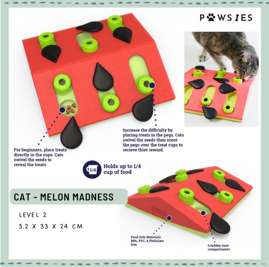 Melon Madness Treat Dispensing Cat Toy