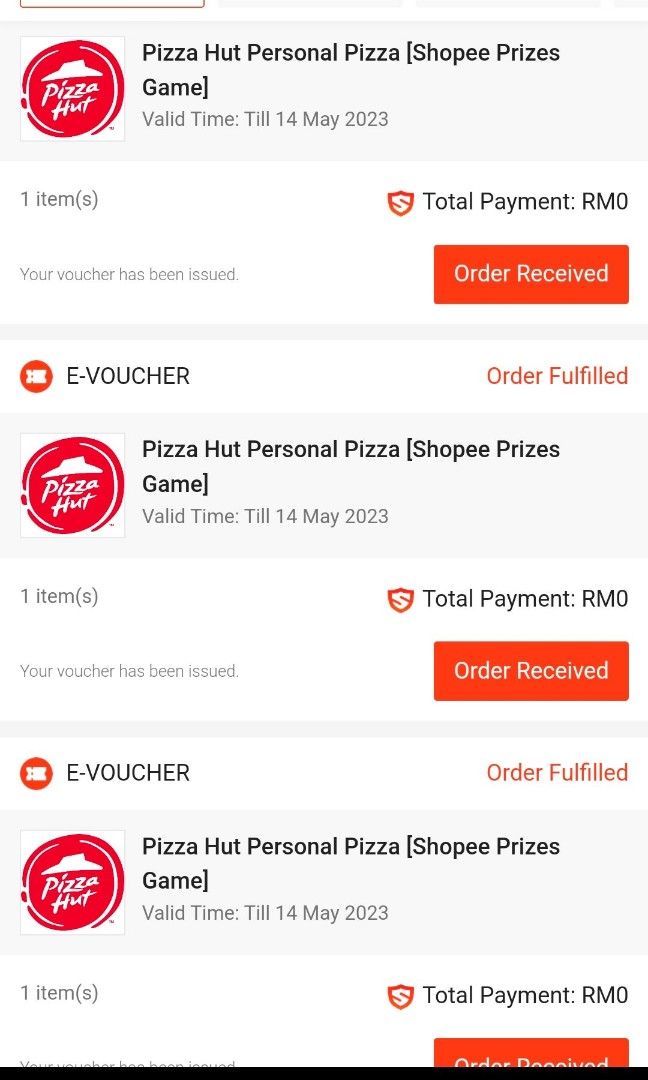Pizza hut personal pizza farm), Tickets & Vouchers, Vouchers on
