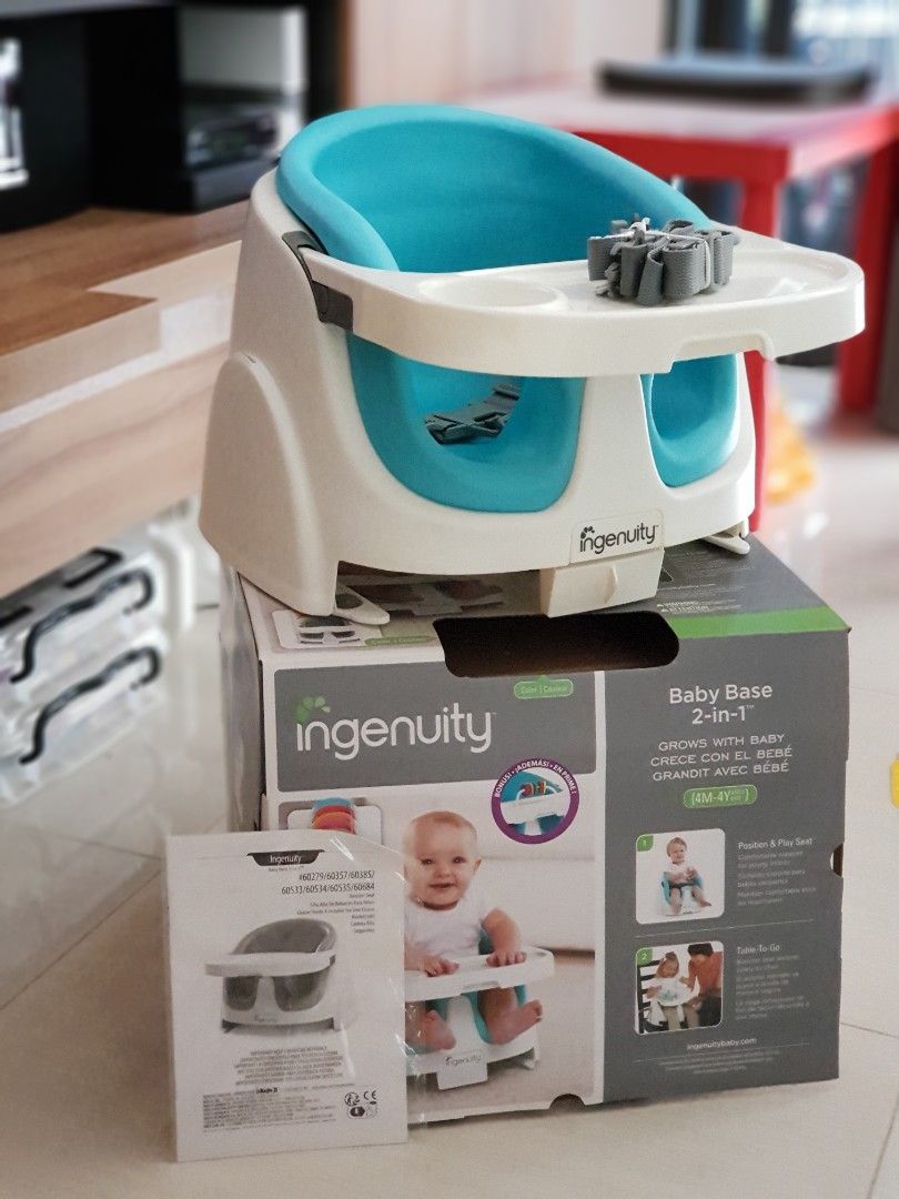 4m4y Portable feeding chair with hideaway table tray., Babies & Kids