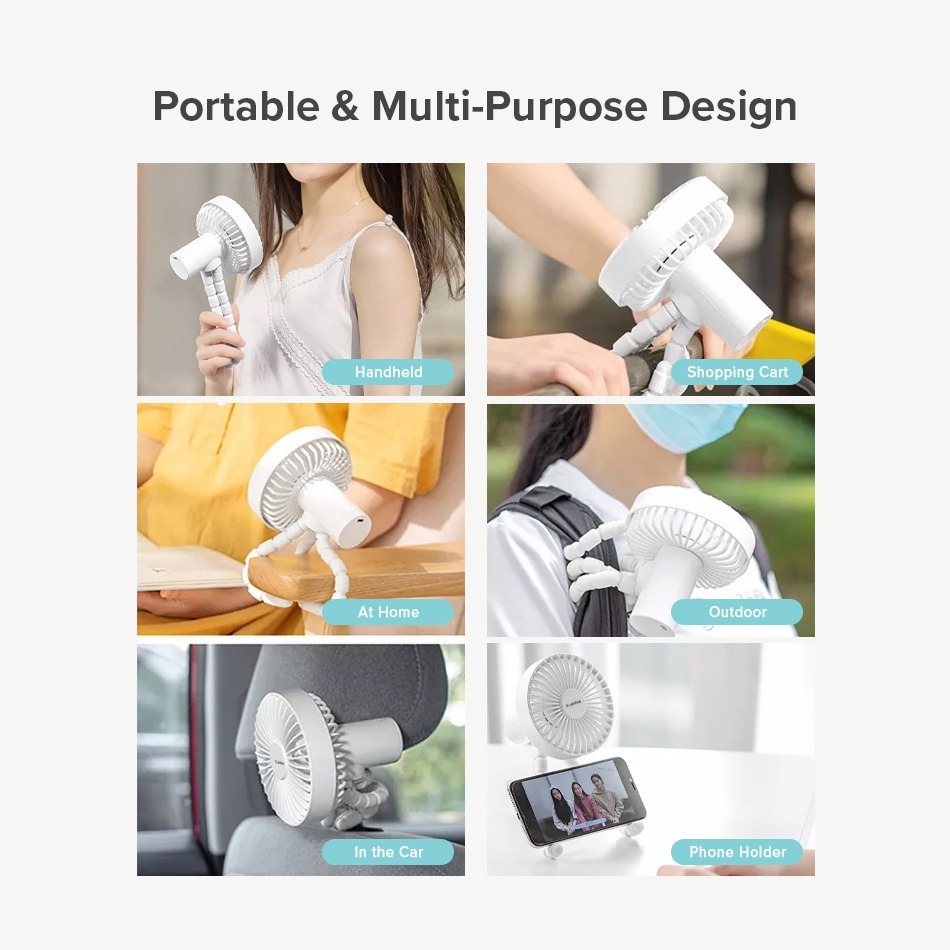 Portable Stroller Fan with Flexible Tripod, Babies & Kids, Going Out