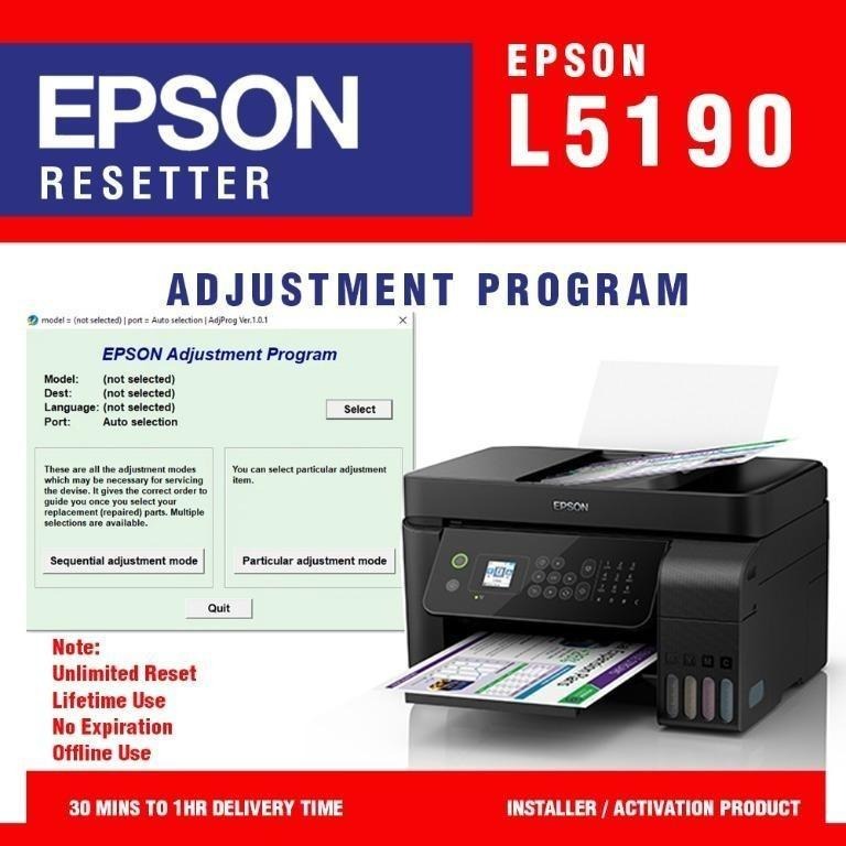 Printer Epson L5190 Epson Printer L5190 Repair Resetter Serviced Required Head Cleaning Ink 9097