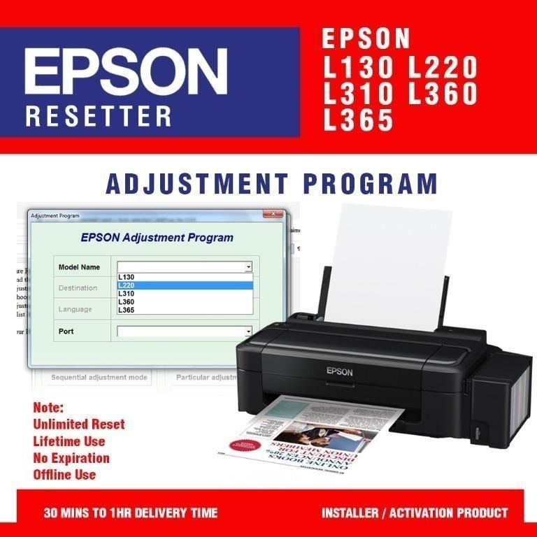 Printer EPSON Resetter Epson L130 L220 L310 L360 L365 Quezon City