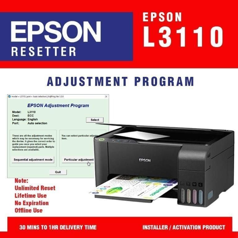 Epson 2024 l3110 resetter