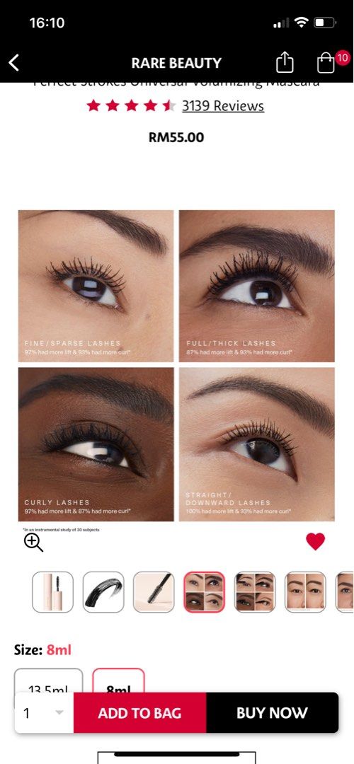 Rare Beauty Mascara, Beauty & Personal Care, Face, Makeup on Carousell