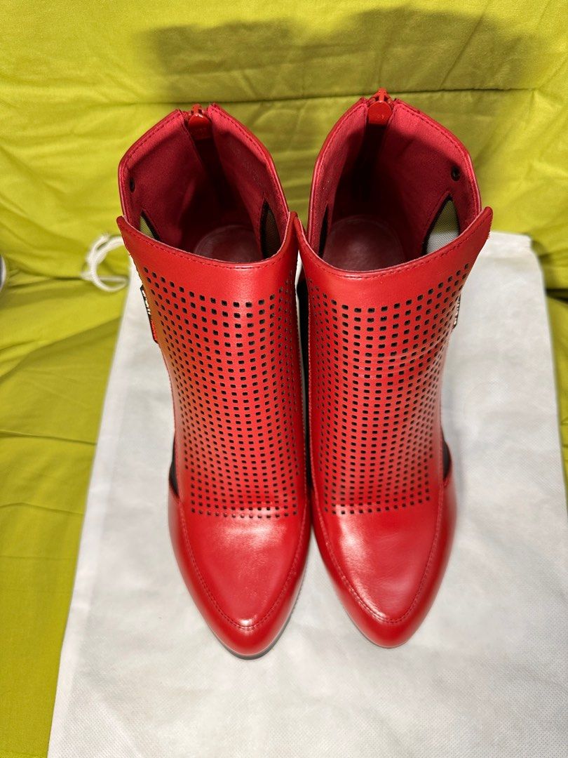 Red Boots real leather Brand new Women s Fashion Footwear Boots