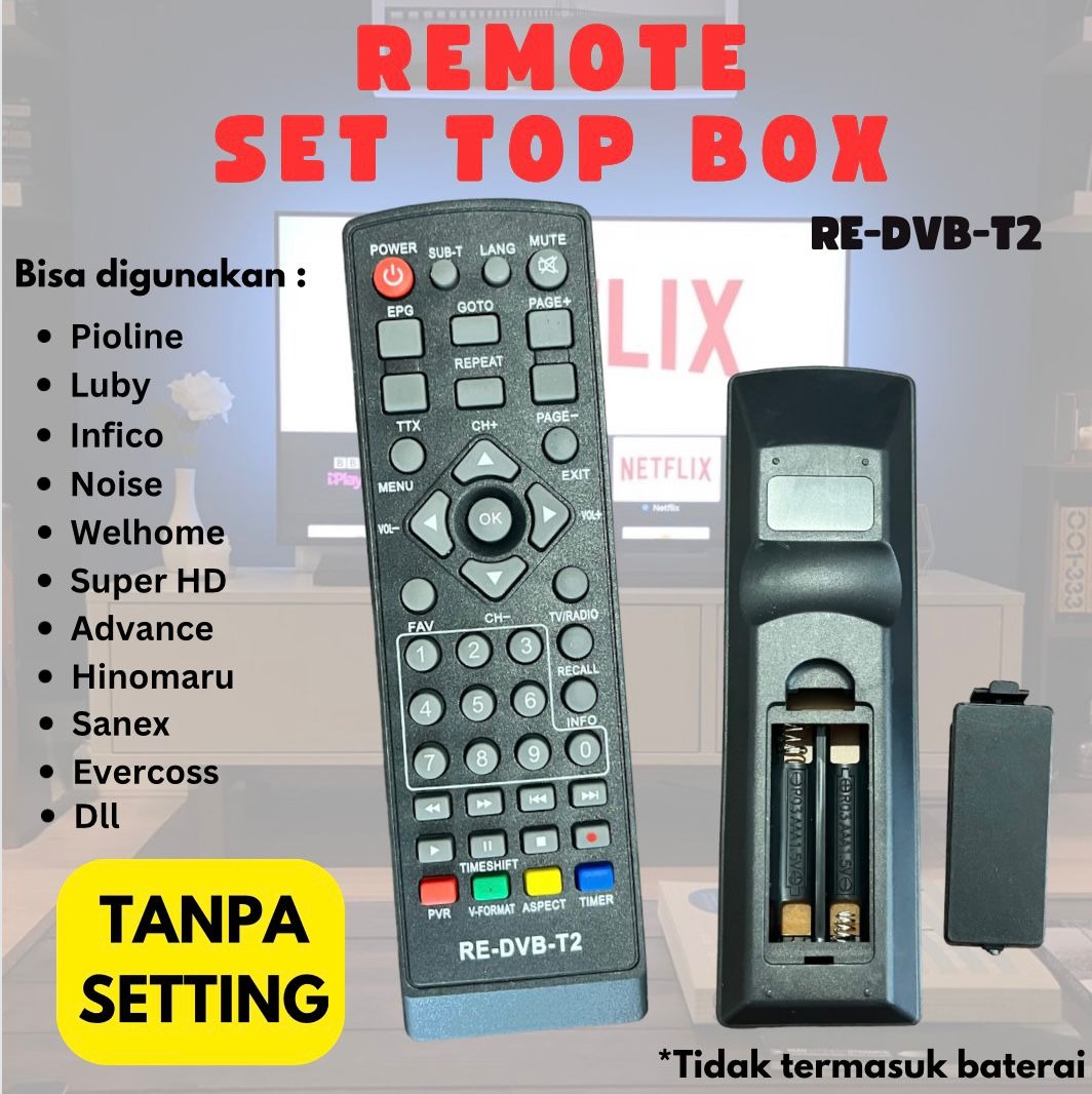 Remote Set Top Box TV / Remote STB TV DVBT2, Elektronik, Lainnya di