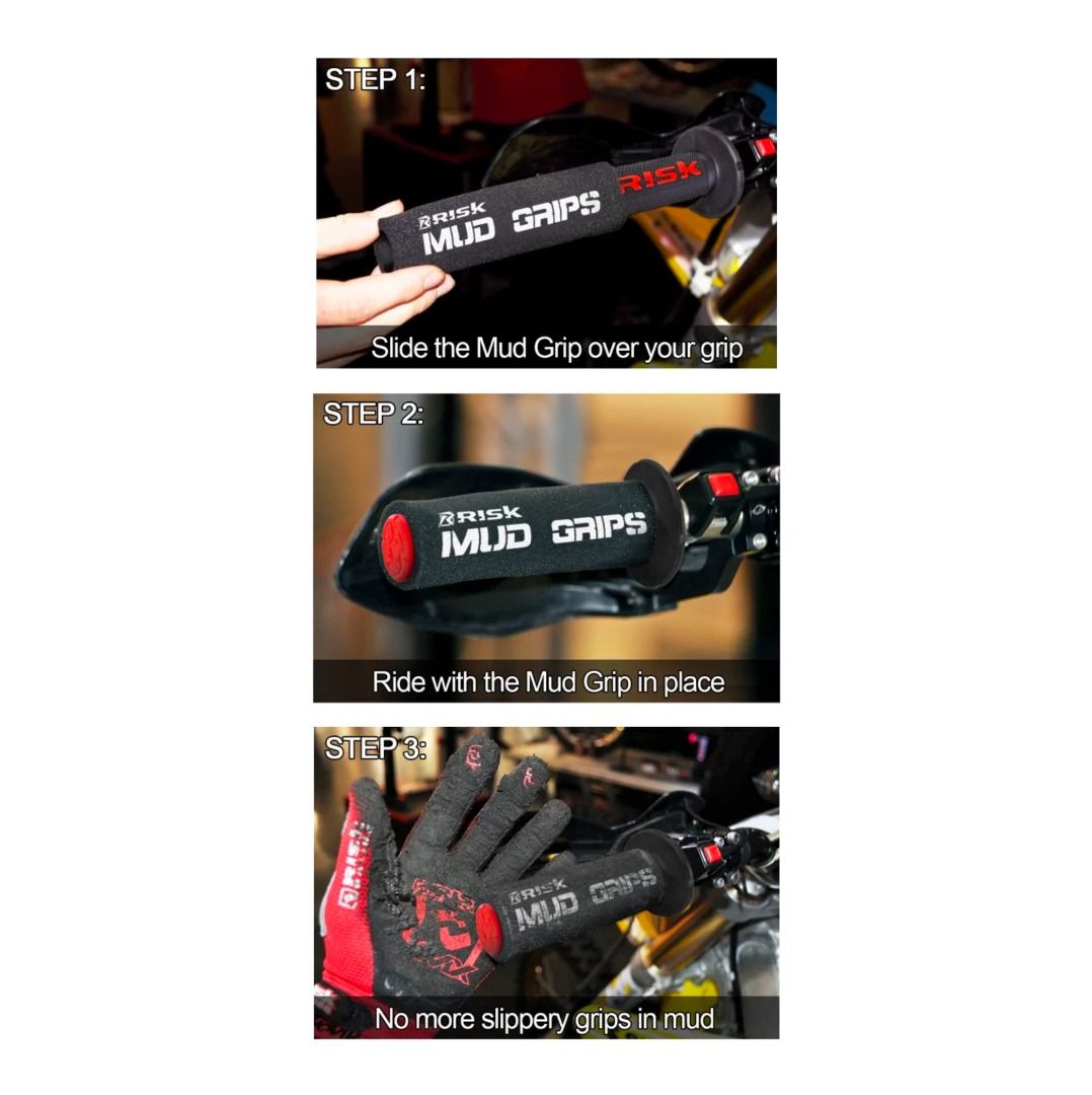 RISK RACING Mud Grips Grip Covers for Riding in the Mud [RRC00139