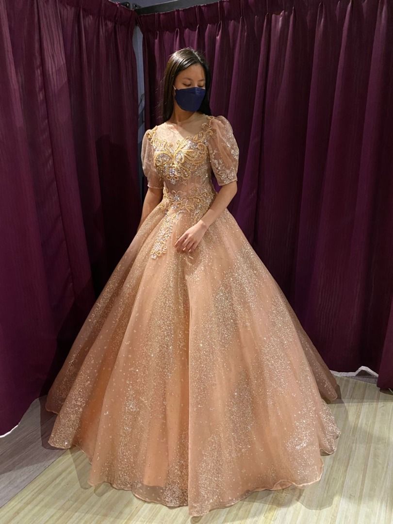 Rose gold princess dress sales
