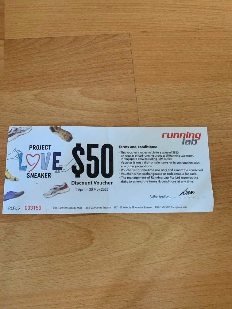 Running lab $50 voucher hotsell