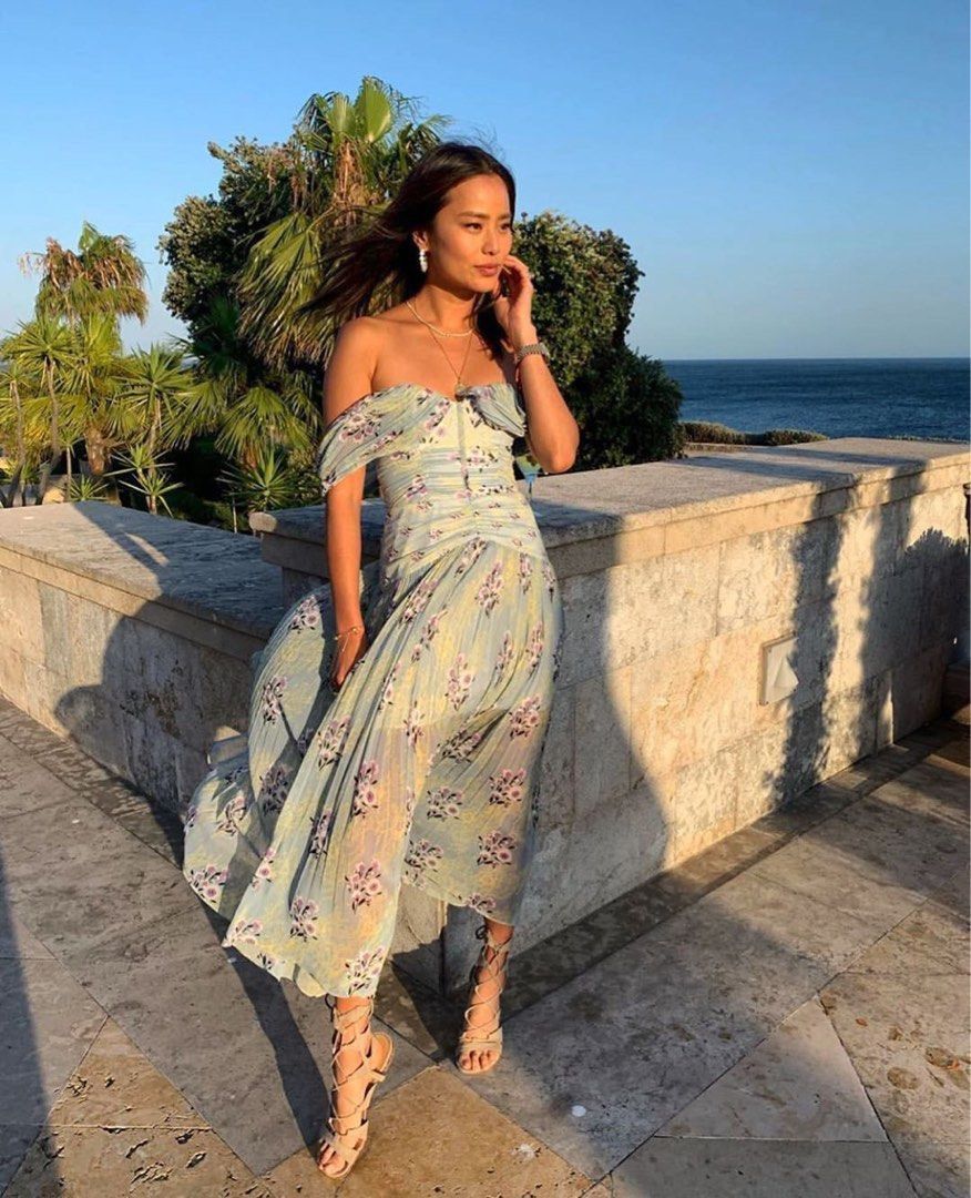 Self portrait clearance dress off shoulder