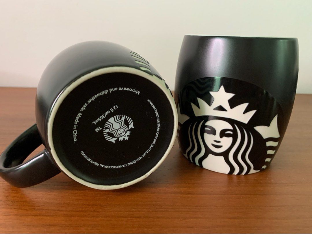 Starbucks Logo Mug Black, Furniture & Home Living, Kitchenware