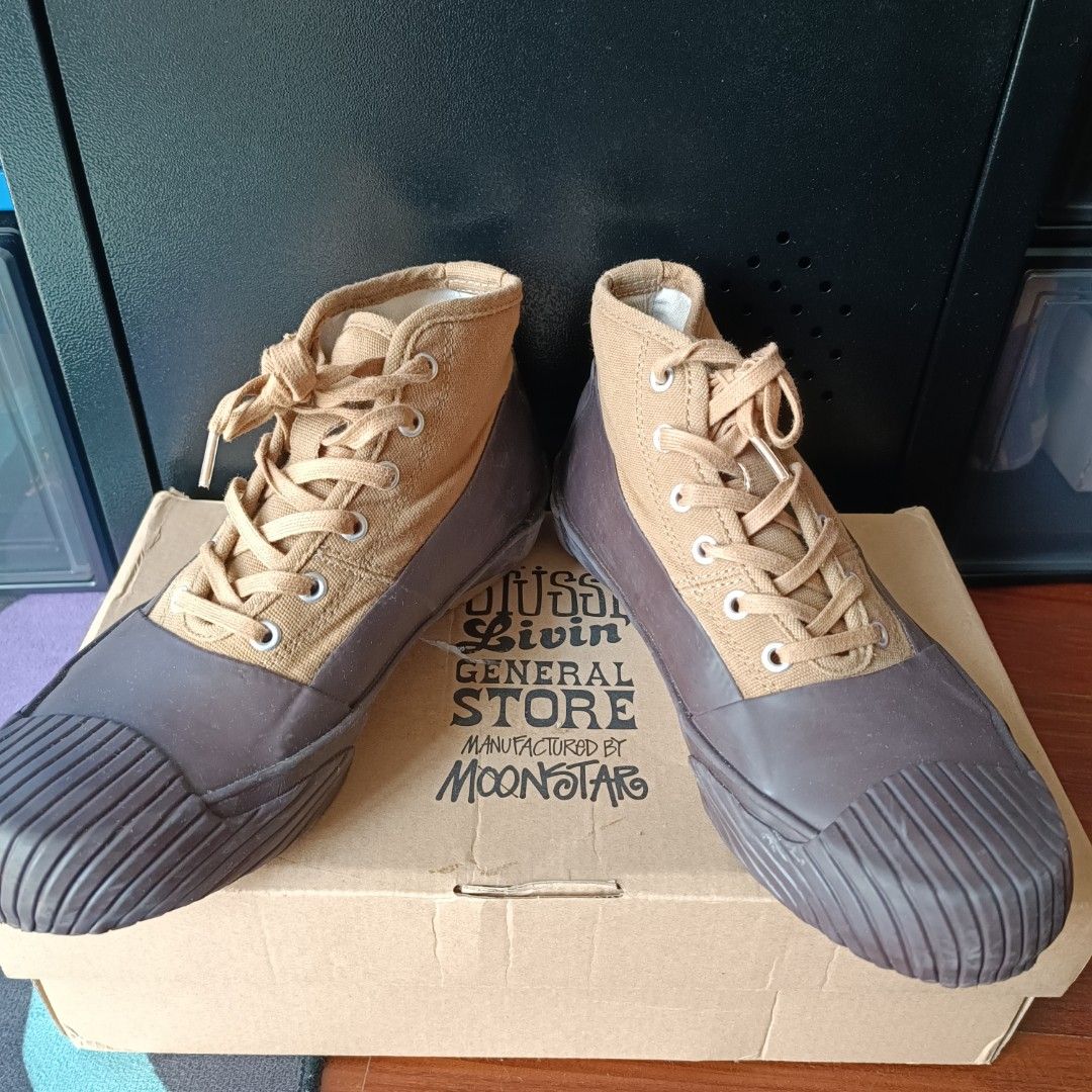 STUSSY livin general store moonstar collab rubber rain shoes streetwear