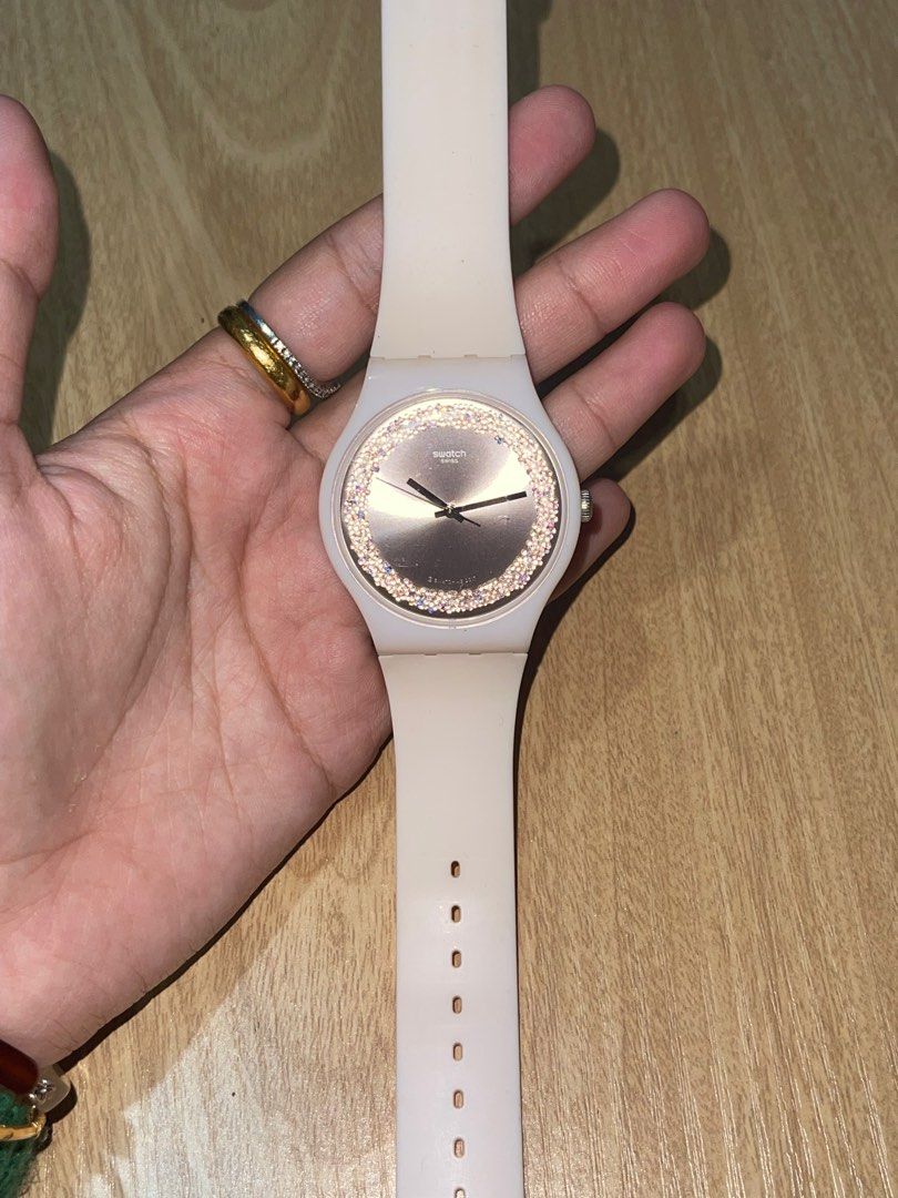 Reloj swatch best sale pink sparkles