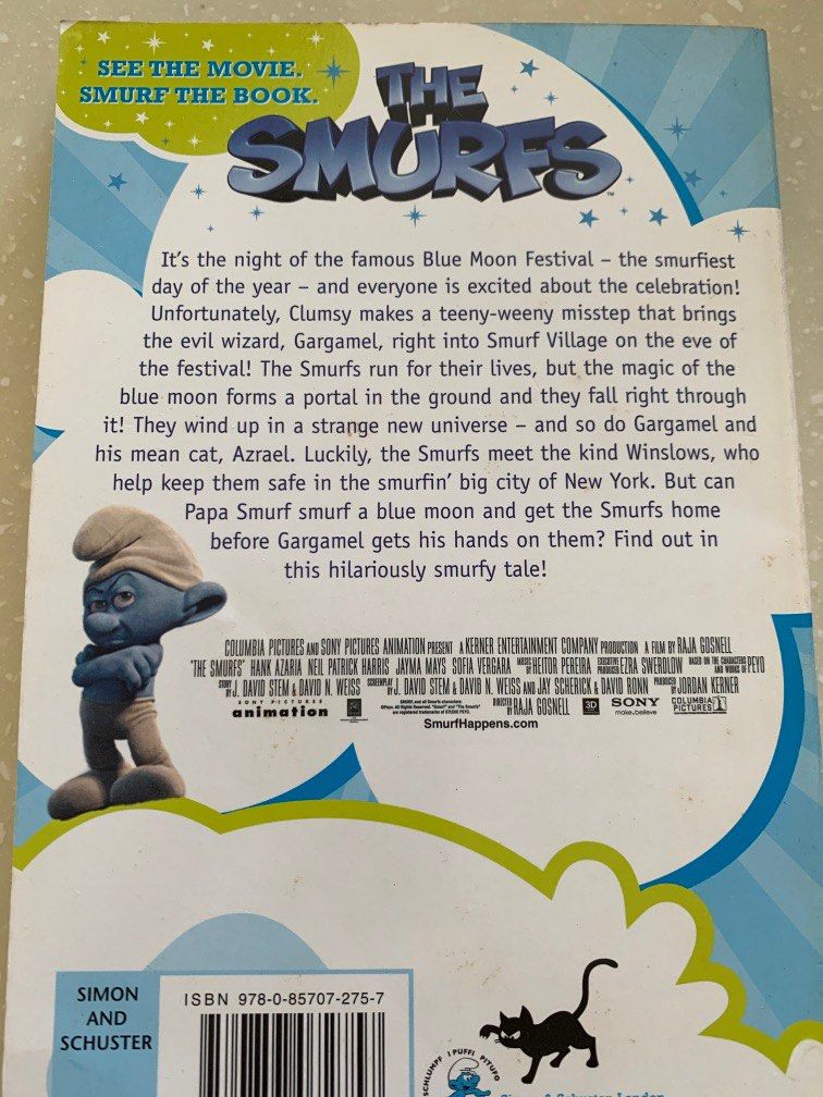 The Smurfs - Movie Novelization (Free mail delivery), Hobbies & Toys ...